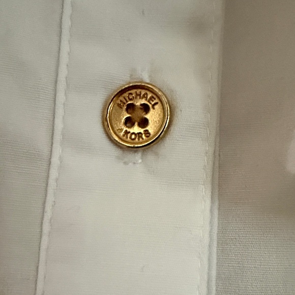 Michael Kors White Button-Down Ruffle Tank - Picture 10 of 10